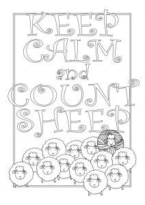 Quote Coloring Page for Adults | Keep Calm and Count Sheep a Free Printable for your Craft Room | Don't Be Such a Square