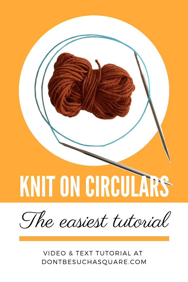 Circular Knitting Needles Tutorial. Please pin this post on pinterest!