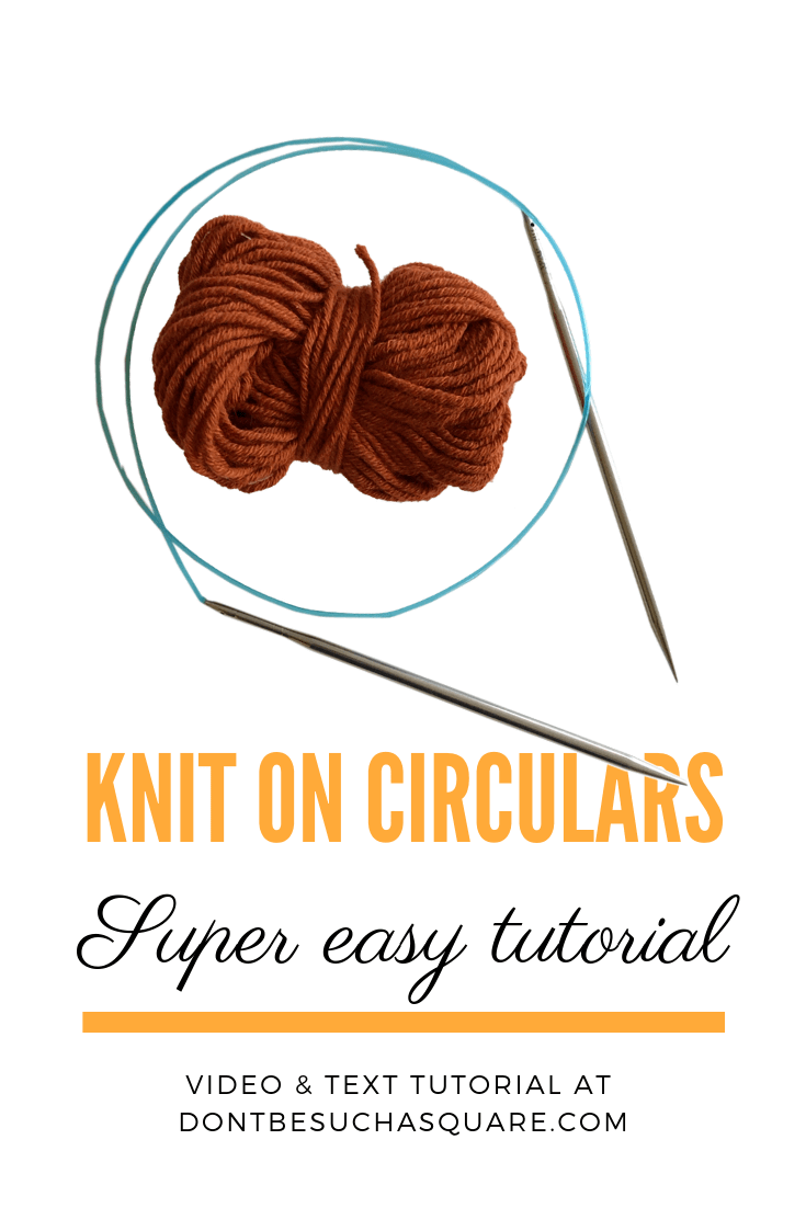 Circular Knitting Needles Tutorial. Please pin this post on pinterest!