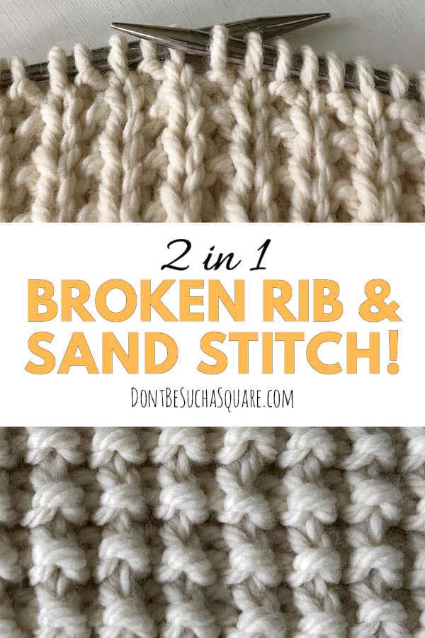How to knit broken rib stitch