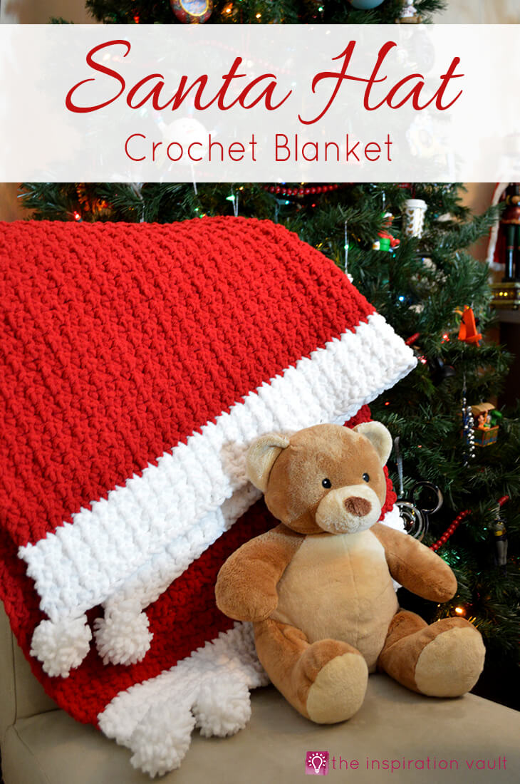 Santa hat crochet blanket