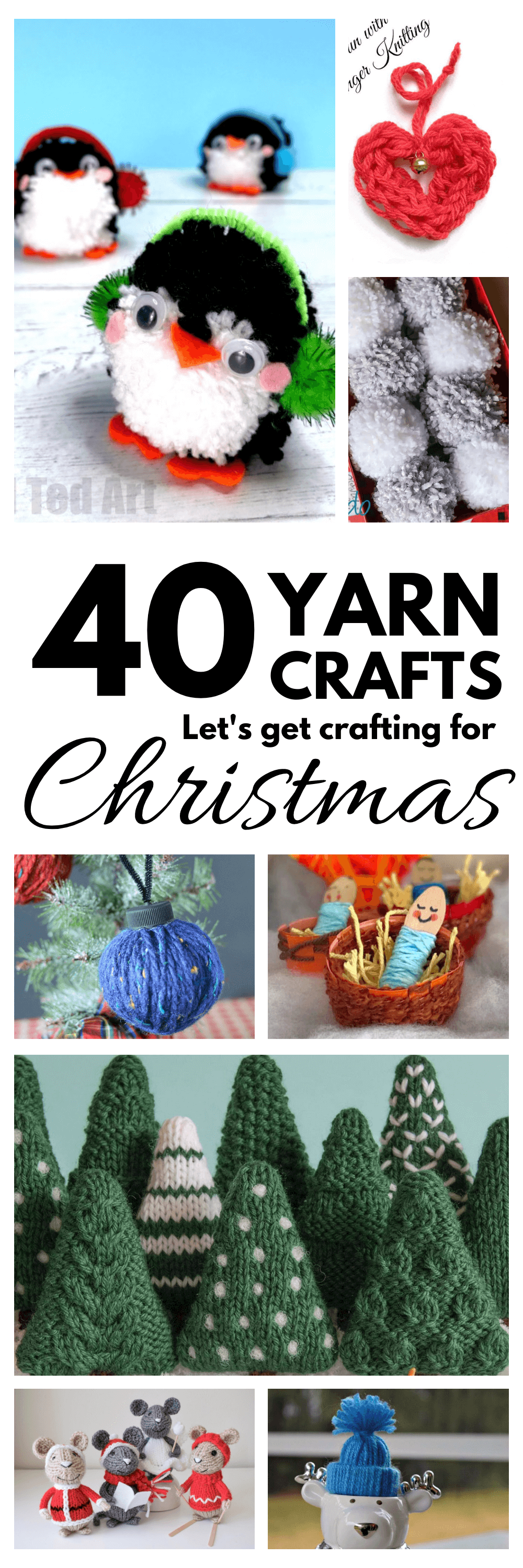 Christmas Yarn Crafts – 40 crafts to make!