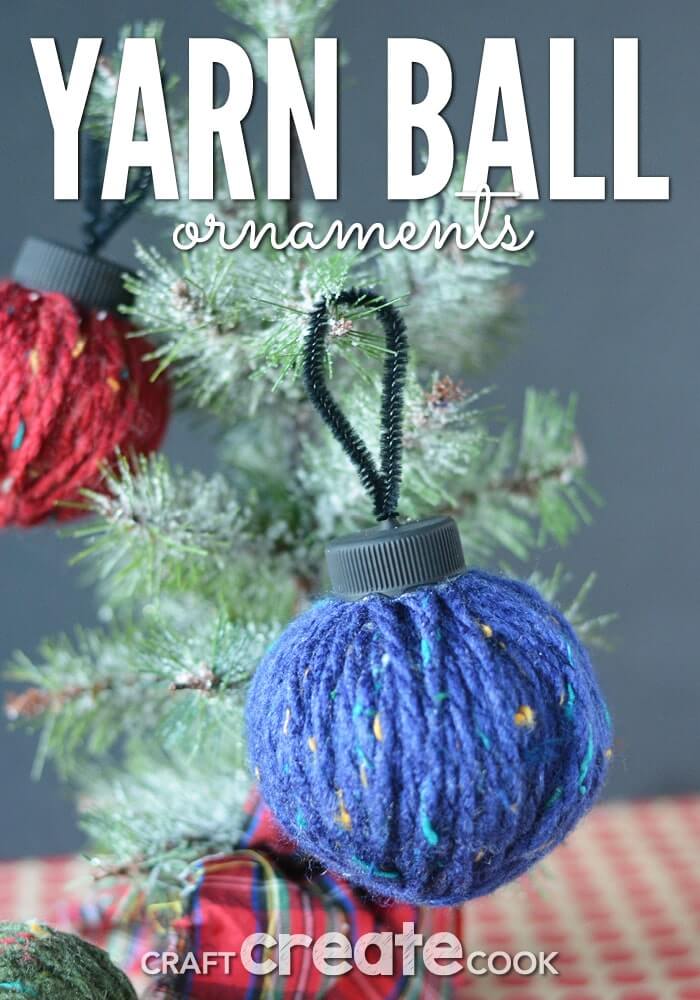 Christmas yarn craft ball ornament