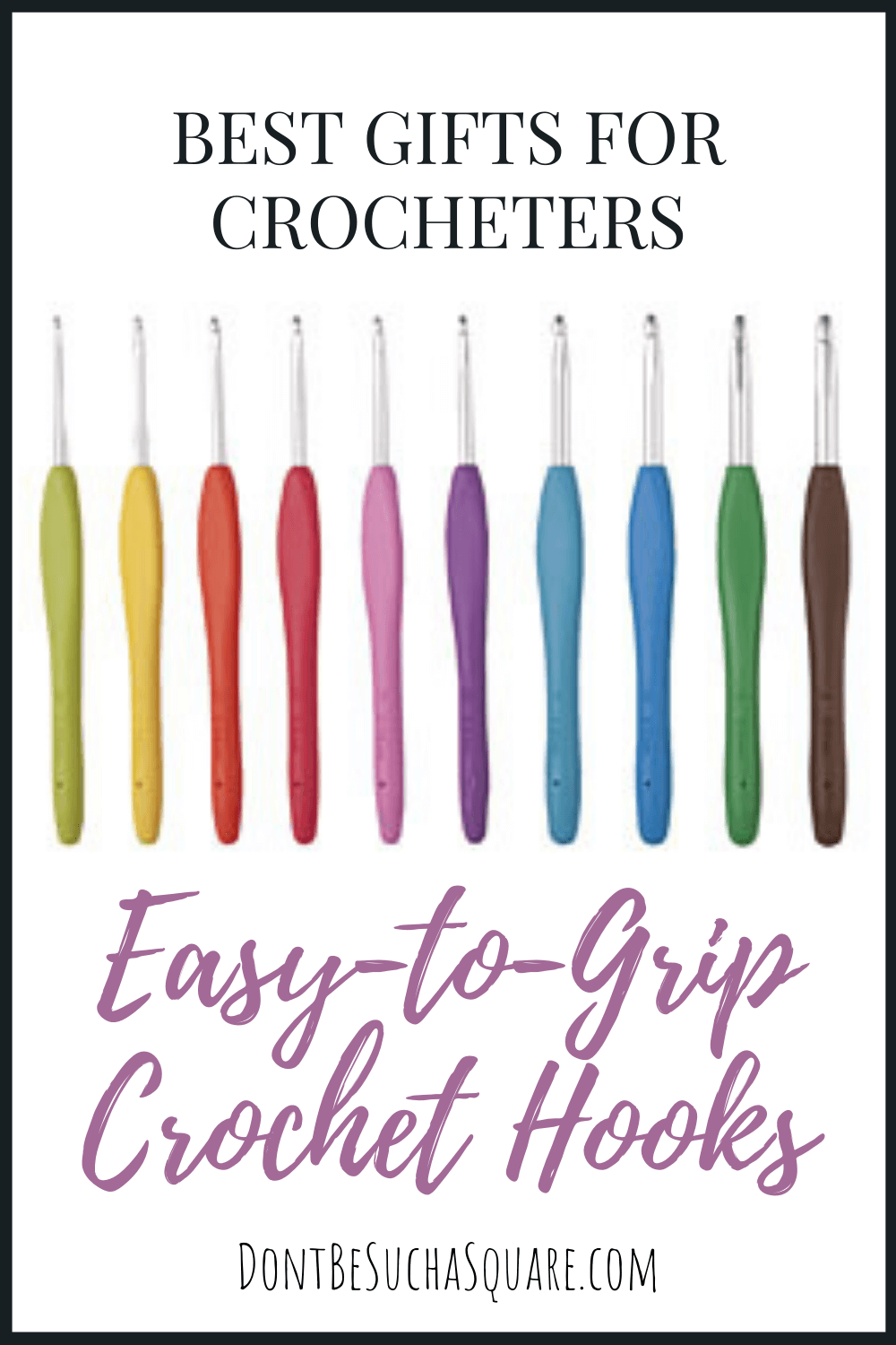 Amour crochet hooks comes in all the color of the rainbow. A great gift for crocheters!