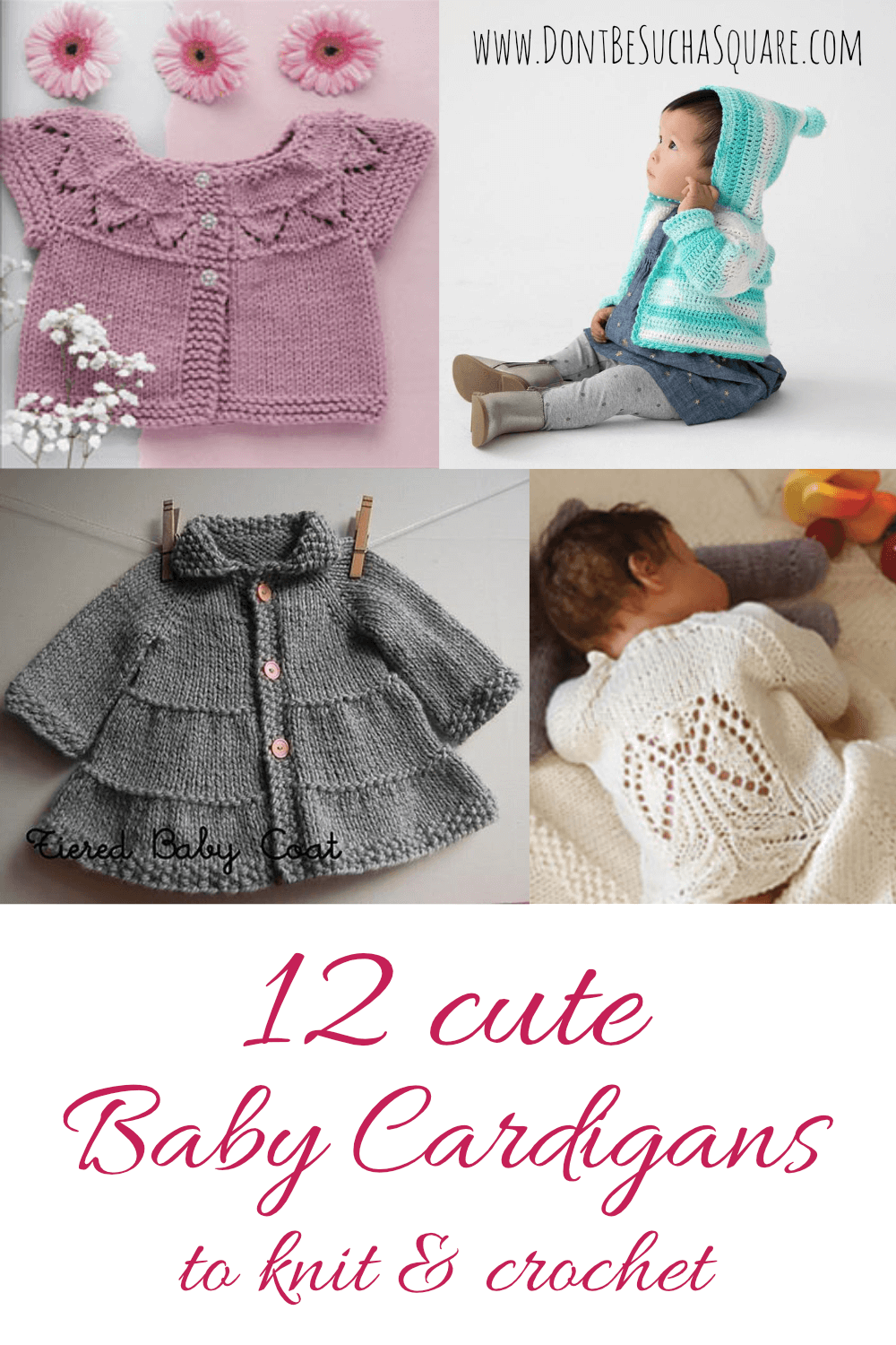 12 cute baby cardigan knitting and crochet patterns