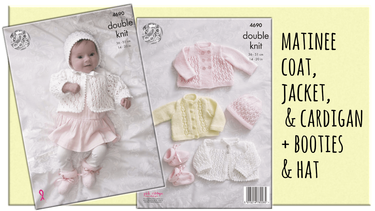 vintage baby crossover cardigan matinee jacket knitting pattern pdf jacket matinee coat 18-19 DK light worsted 8ply pdf instant download