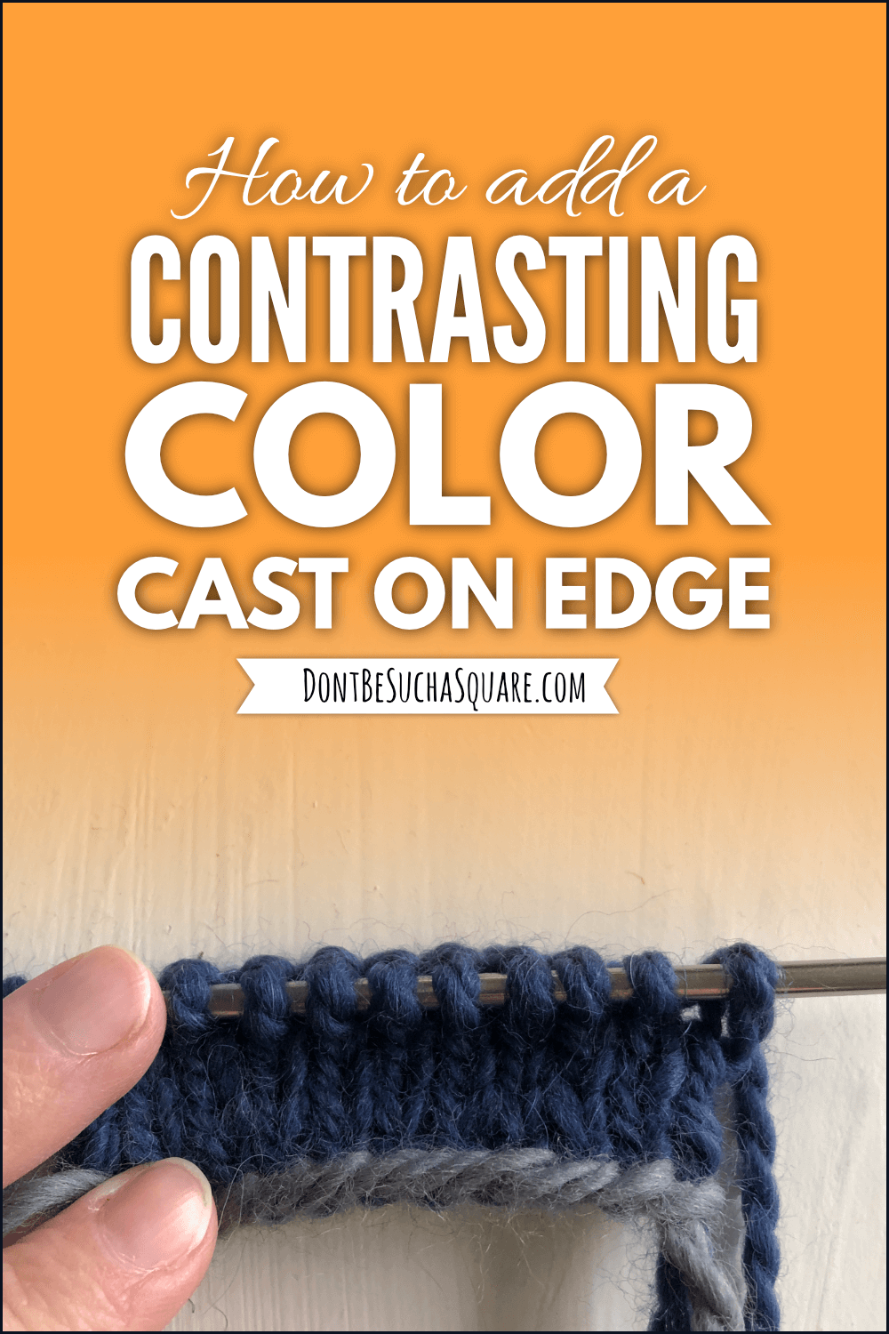 How to ad a contrasting cast on edge to your knitting