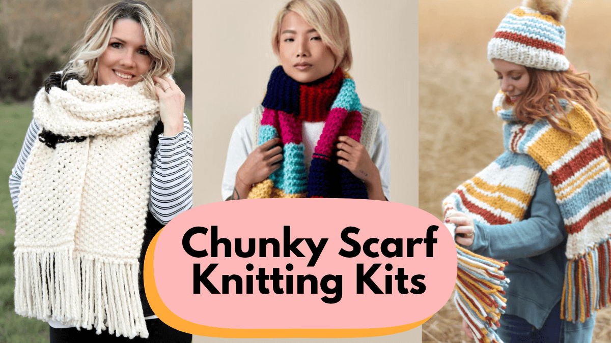 easy chunky knitting kit knitting pattern Knit kit scarf