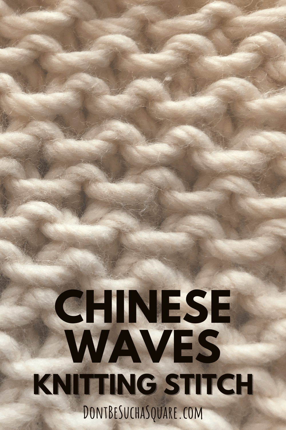 Chinese waves knitting stitch pattern