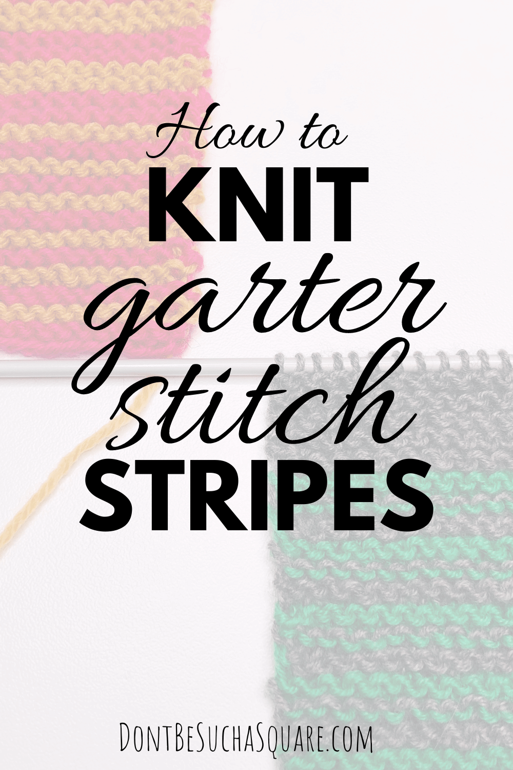 Tips for knitting mess free stripes in garter stitch 